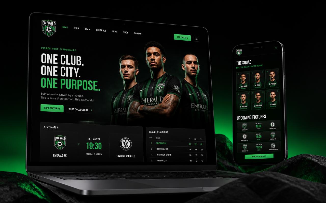 Landing page criada para Miami Boss FC