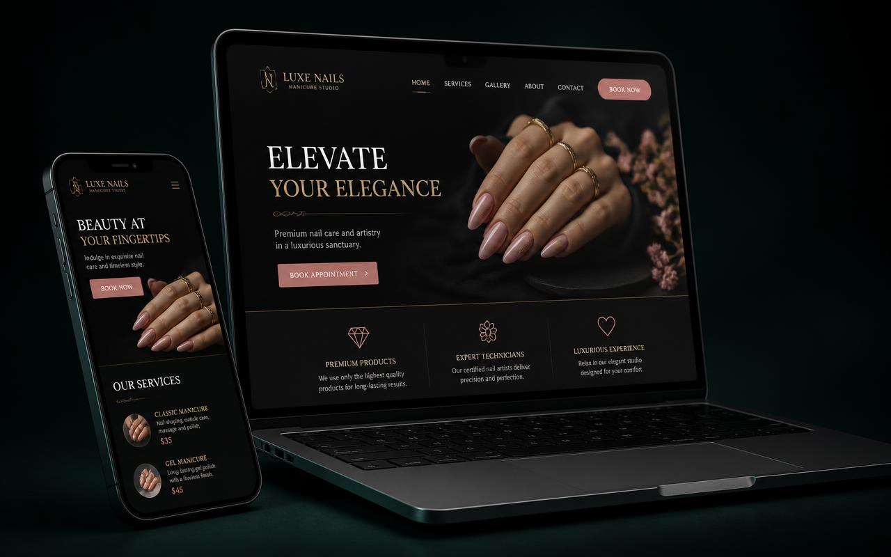 Landing page criada para Lu Morais Esmalteria